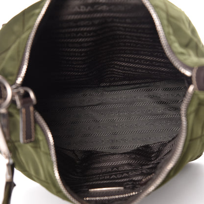 Prada Tessuto Nylon Impunturato Quilted Hobo Green 5 of 11