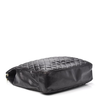 Chanel Lambskin Quilted Shopping Tote Black 4 of 10