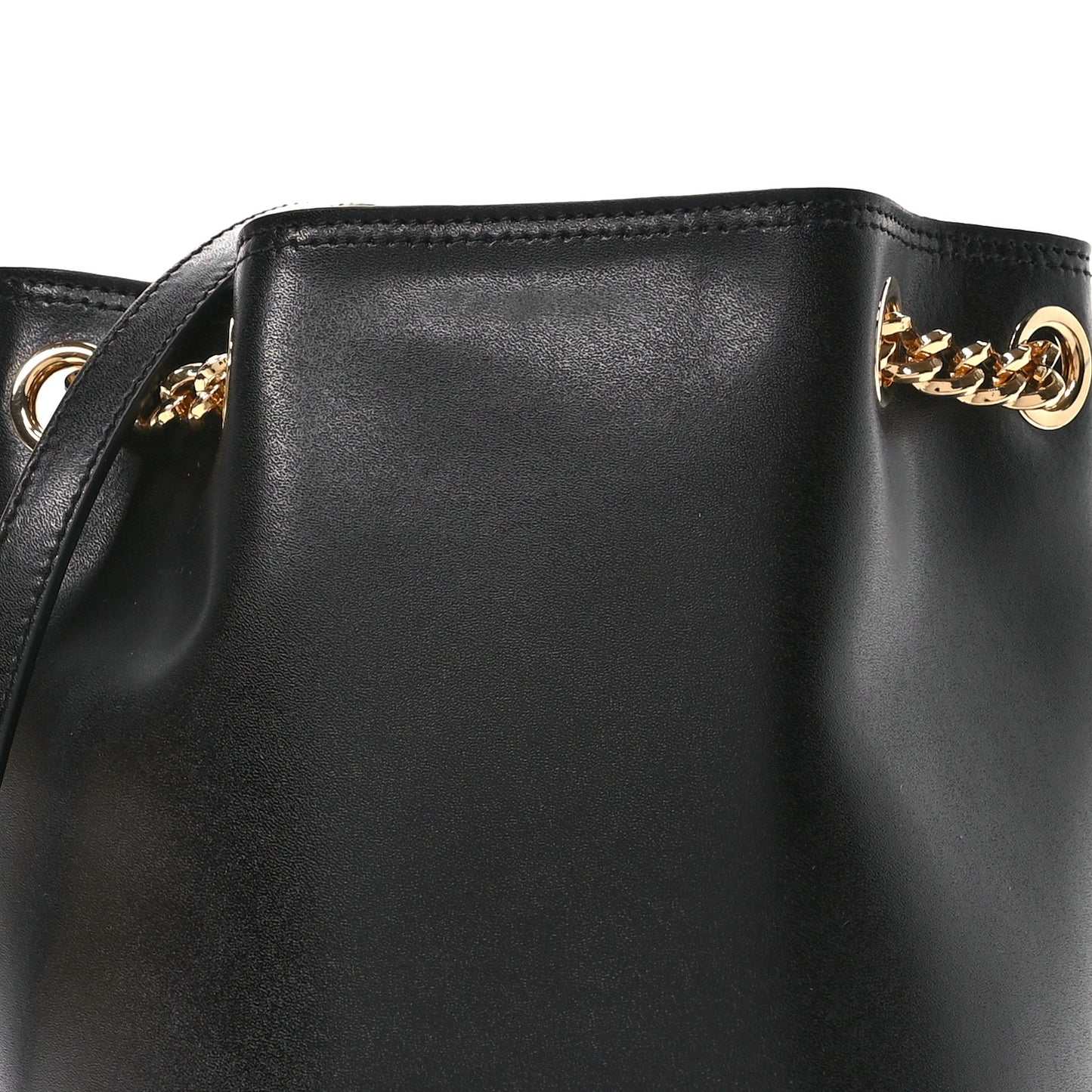 Calfskin Vara Bow Bucket Bag Black