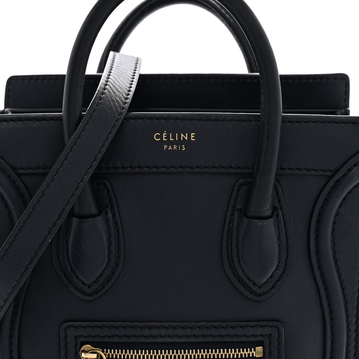 Celine Smooth Calfskin Nano Luggage Ink 8 of 15