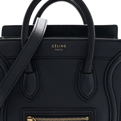 Celine Smooth Calfskin Nano Luggage Ink 8 of 15