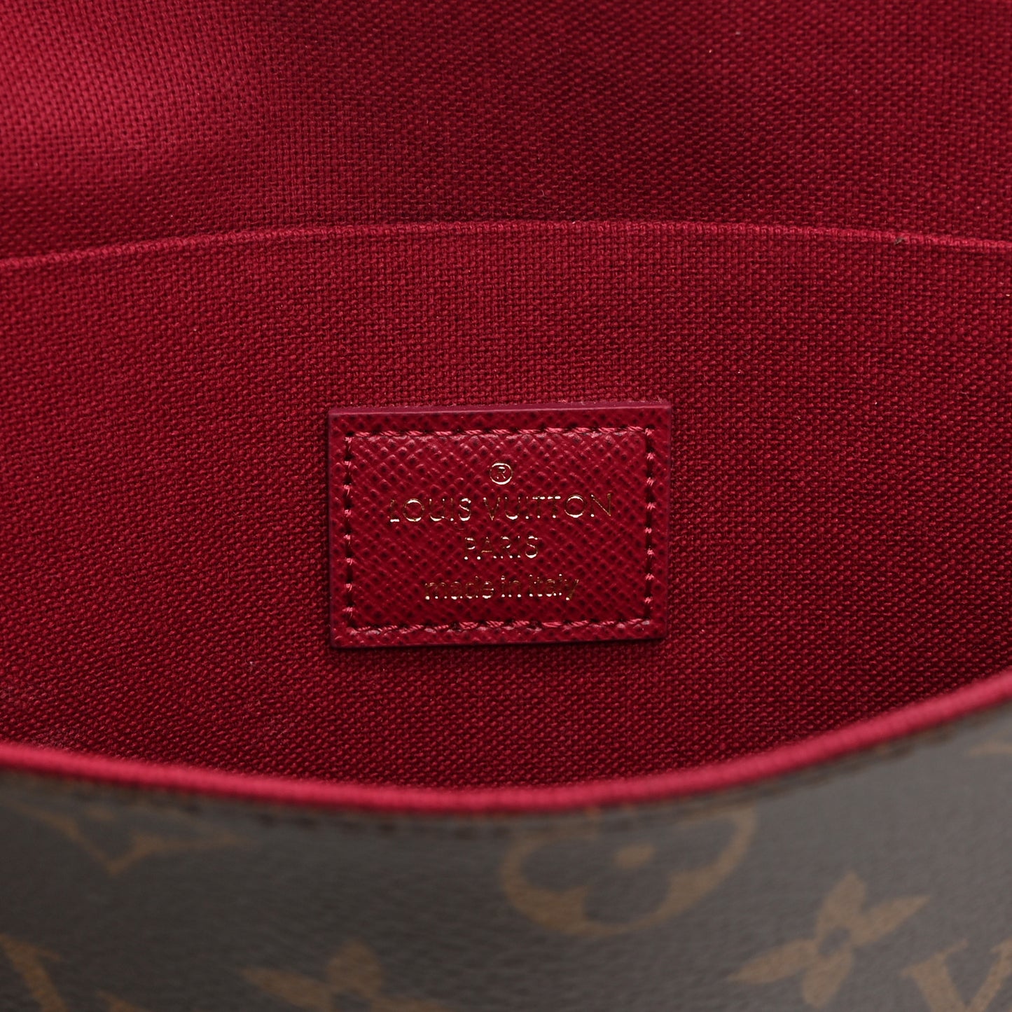 Monogram Pochette Felicie Chain Wallet Fuchsia