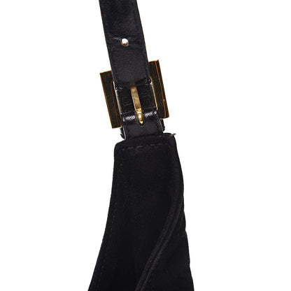 Fendi Suede Glitter Shoulder Bag Black 13 of 13