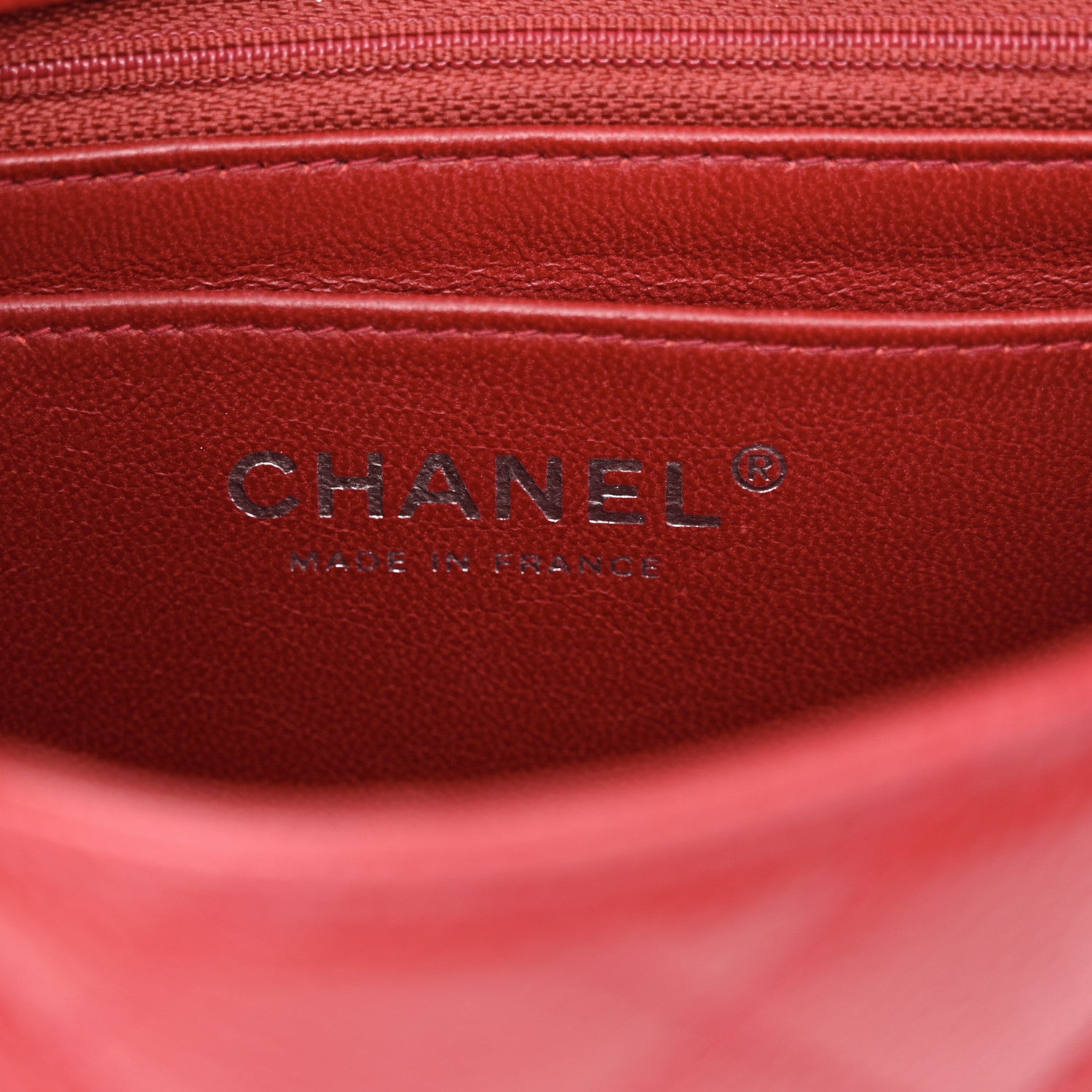 Chanel Caviar Quilted Mini Square Flap Red 6 of 12