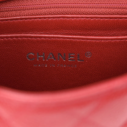 Chanel Caviar Quilted Mini Square Flap Red 6 of 12