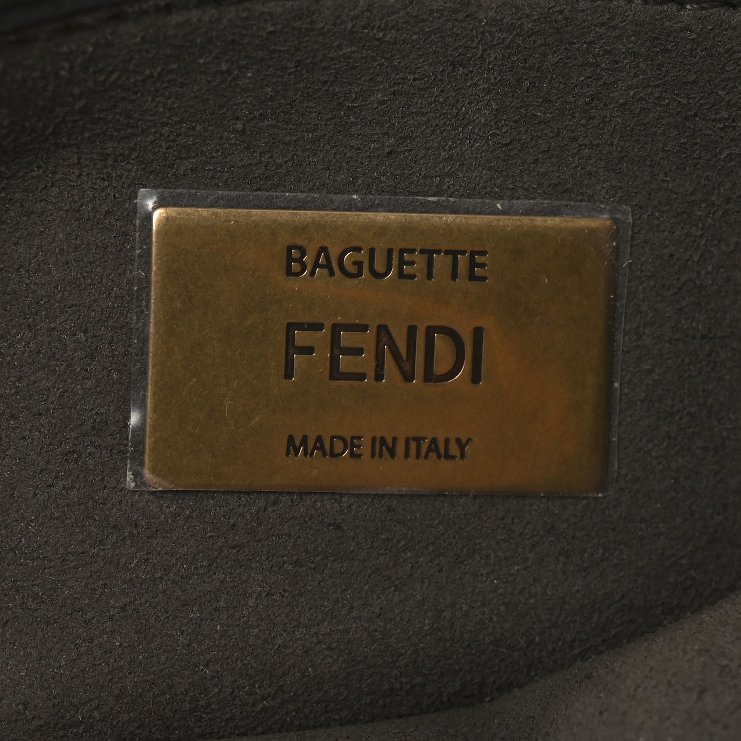 Chenille Vitello Seta FF Midi Chain Baguette Tortora