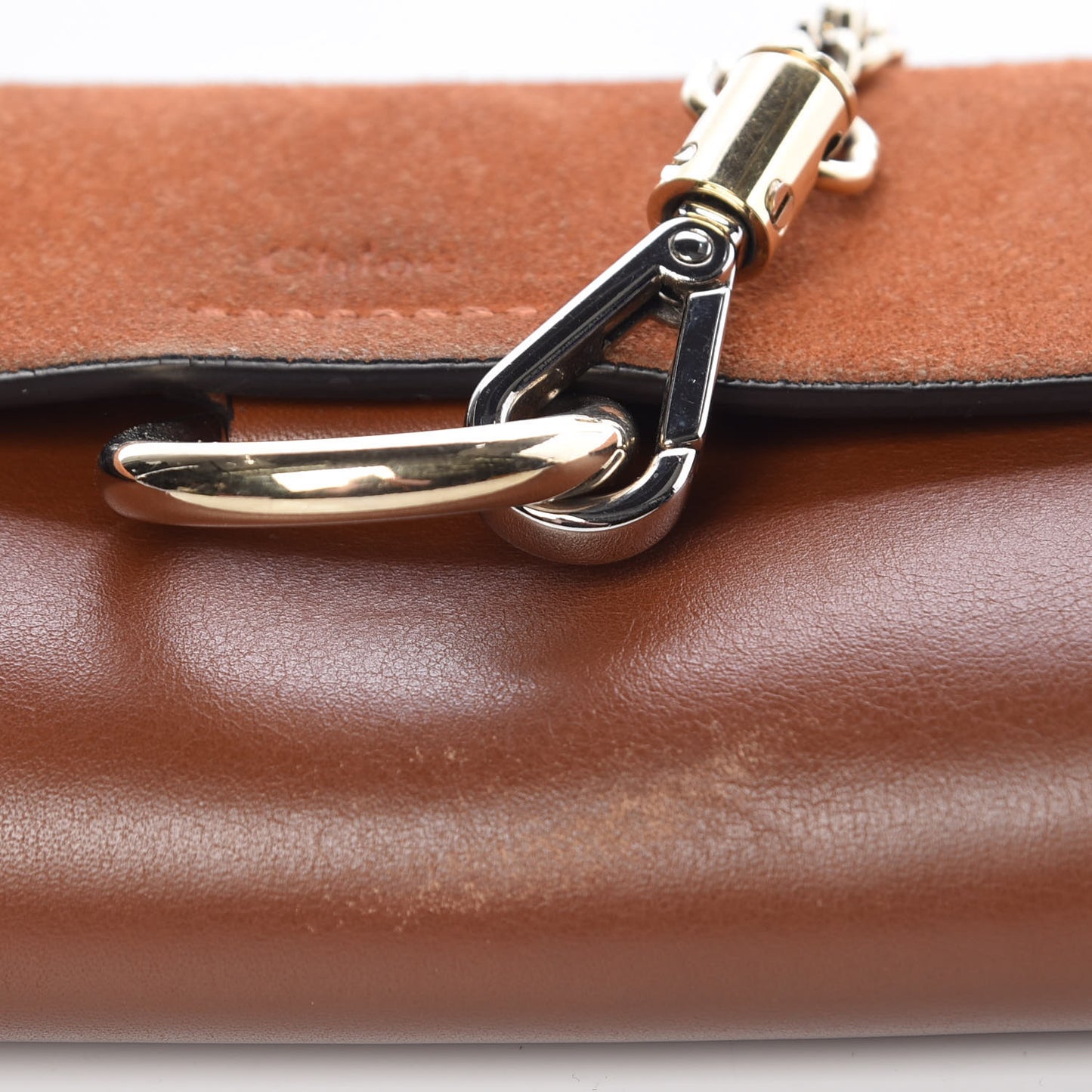 Suede Calfskin Mini Faye Shoulder Bag Tobacco