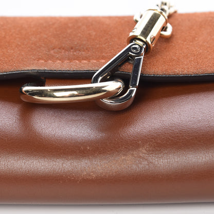 Chloe Suede Calfskin Mini Faye Shoulder Bag Tobacco 13 of 14