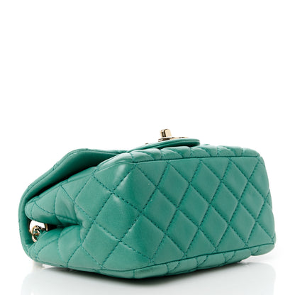 Chanel Lambskin Quilted Mini Square Flap Green 4 of 13