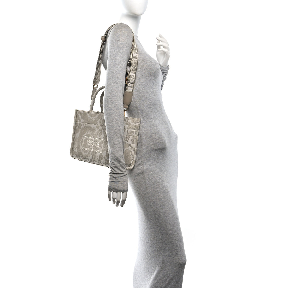 Jacquard Barocco Small Athena Tote Beige