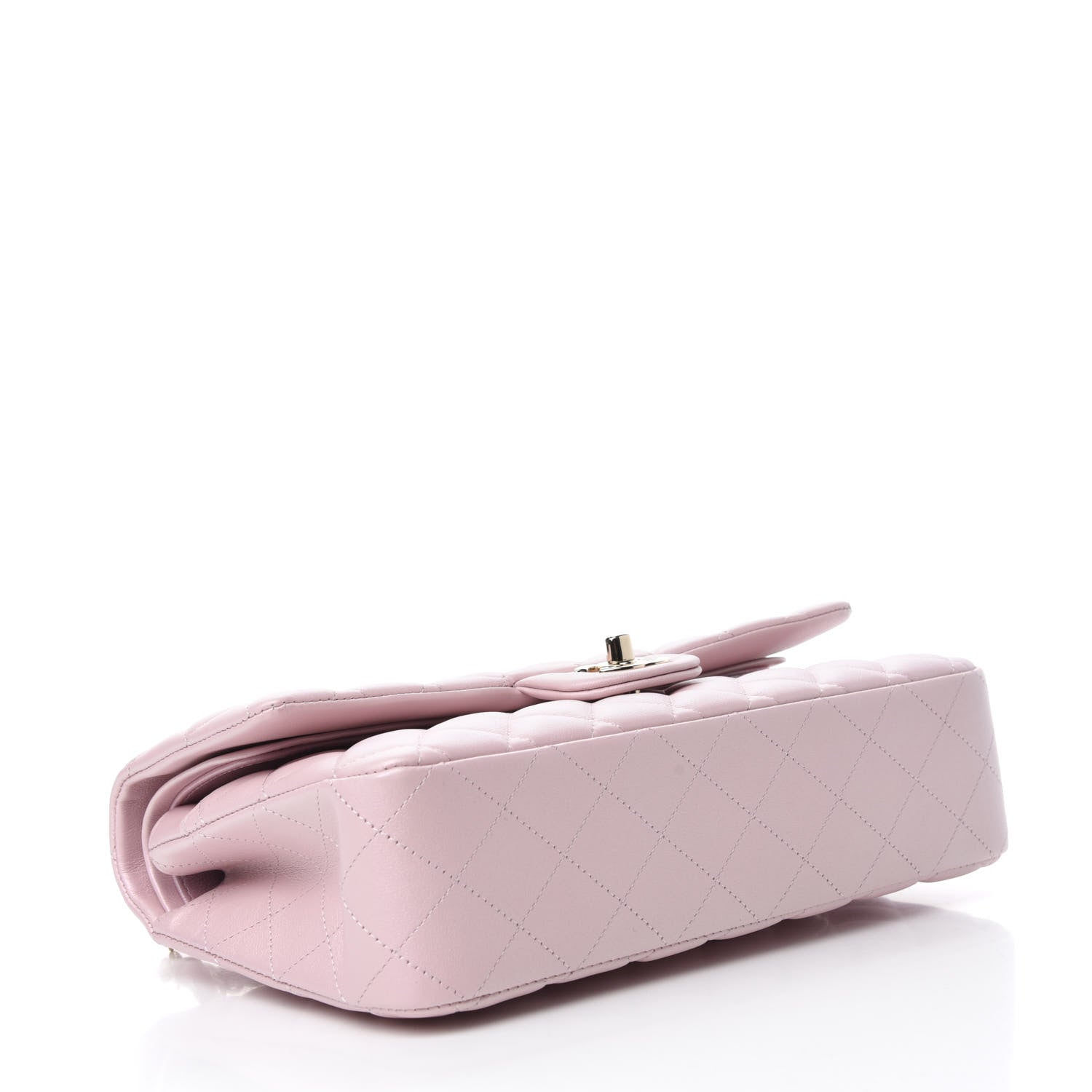 Chanel Iridescent Calfskin Quilted Medium Double Flap Light Pink 4 of 12