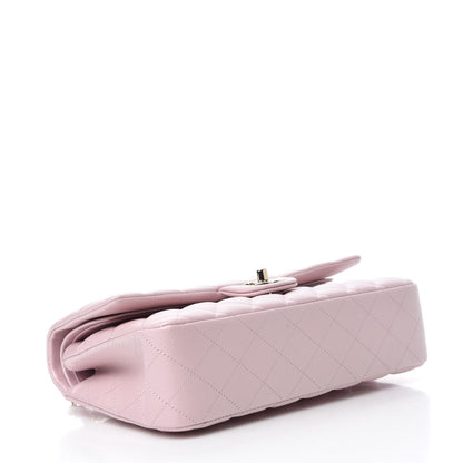 Chanel Iridescent Calfskin Quilted Medium Double Flap Light Pink 4 of 12