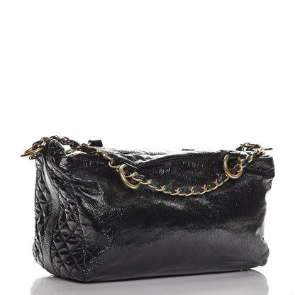 Chanel Vinyl Medium Rock and Chain Bowler Black 3 of 8