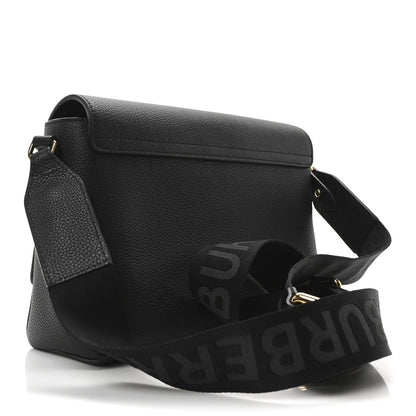 Burberry Grainy Calfskin Vintage Check Note Crossbody Bag Black 3 of 9
