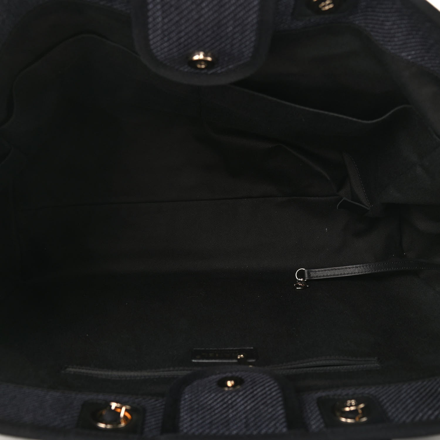 Chanel Mixed Fibers Striped Large Deauville Tote Black 5 of 9