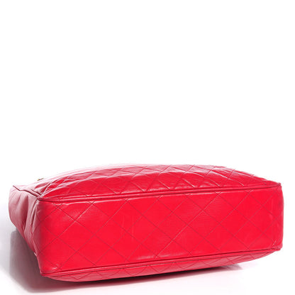 Chanel Lambskin Shoulder Bag Red 4 of 9