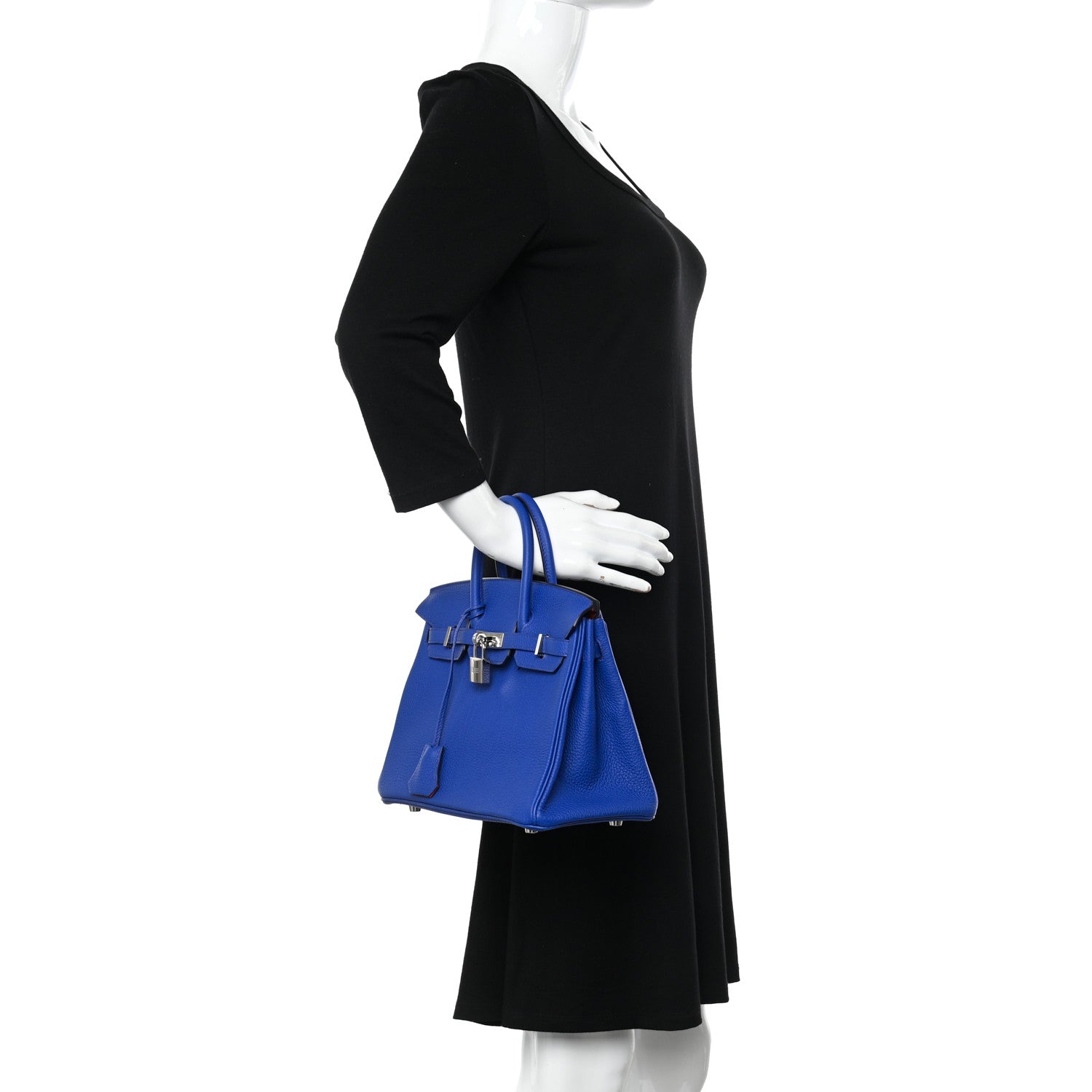 Hermes Togo Verso Birkin 25 Bleu Royal Capucine 2 of 18