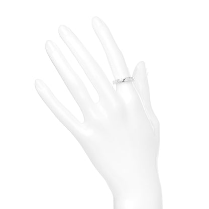 Cartier 18K White Gold Diamond Lanieres Half Eternity Band Ring 49 5 2 of 4
