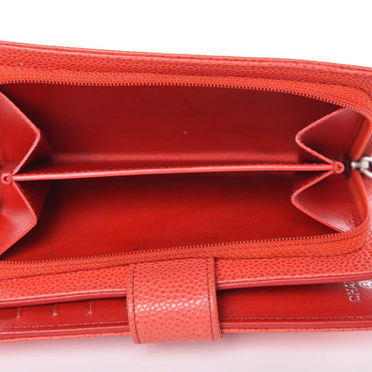 Chanel Caviar Timeless CC French Wallet Orange 9 of 24