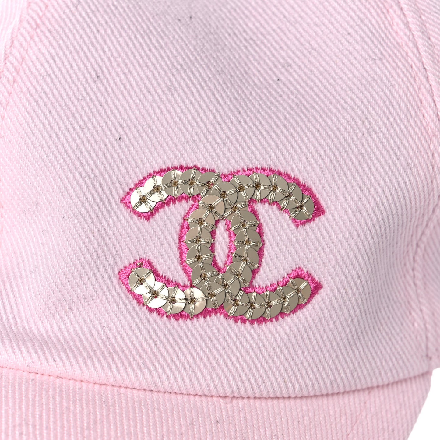 Cotton Sequin CC Cap Hat Light Pink