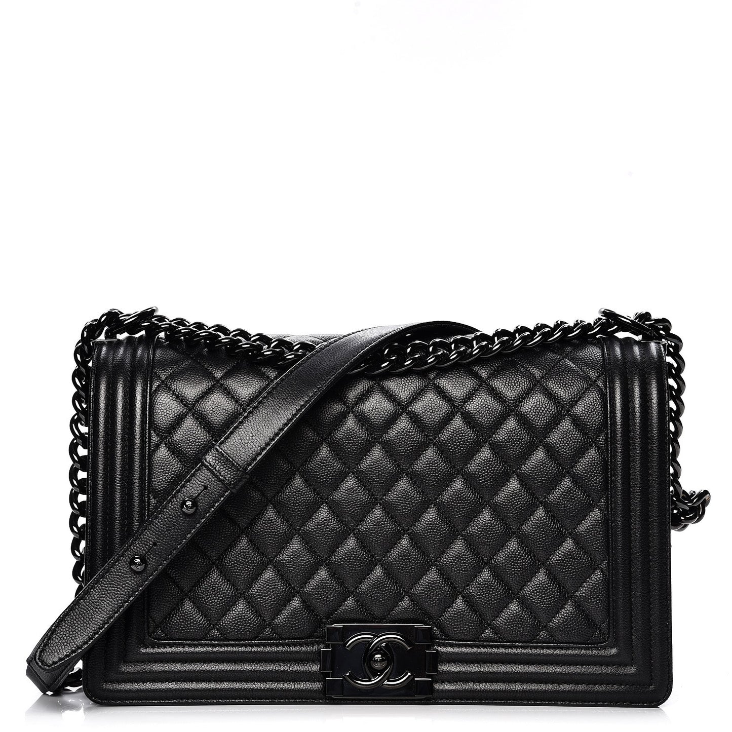 Caviar Quilted New Medium Boy Flap So Black