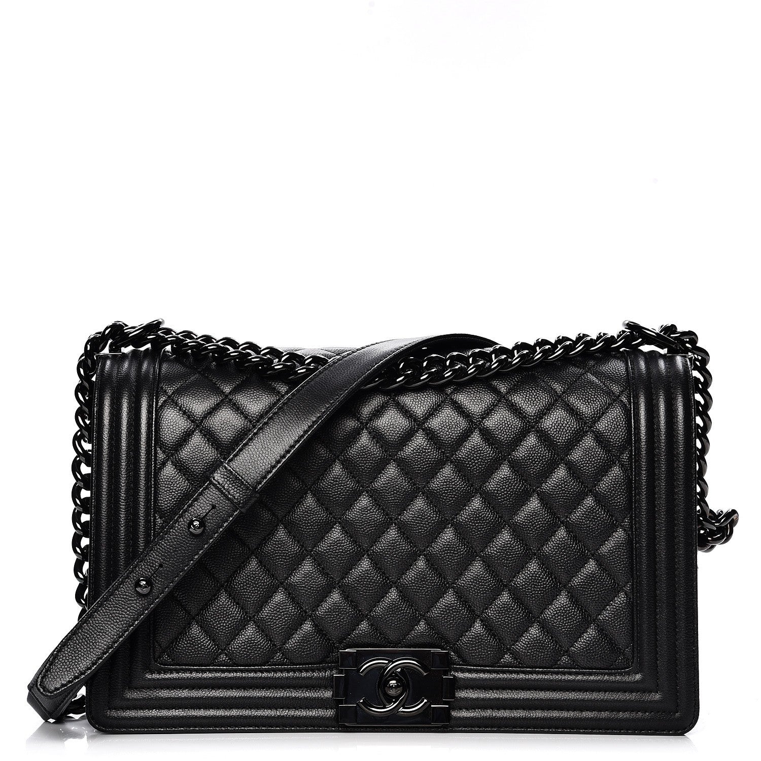 Chanel Caviar Quilted New Medium Boy Flap So Black 1 of 9