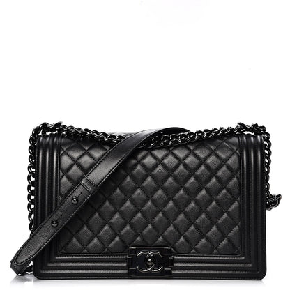 Chanel Caviar Quilted New Medium Boy Flap So Black 1 of 9
