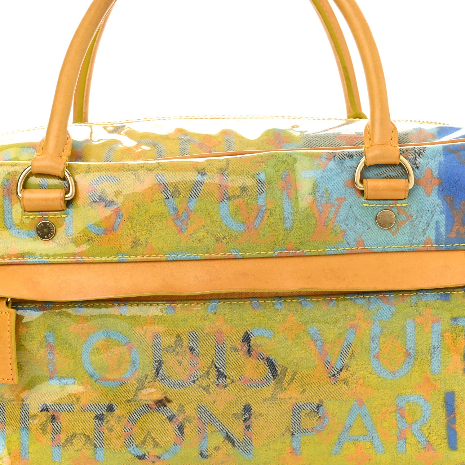 Louis Vuitton Monogram Pulp Defile Weekender PM Yellow 8 of 10