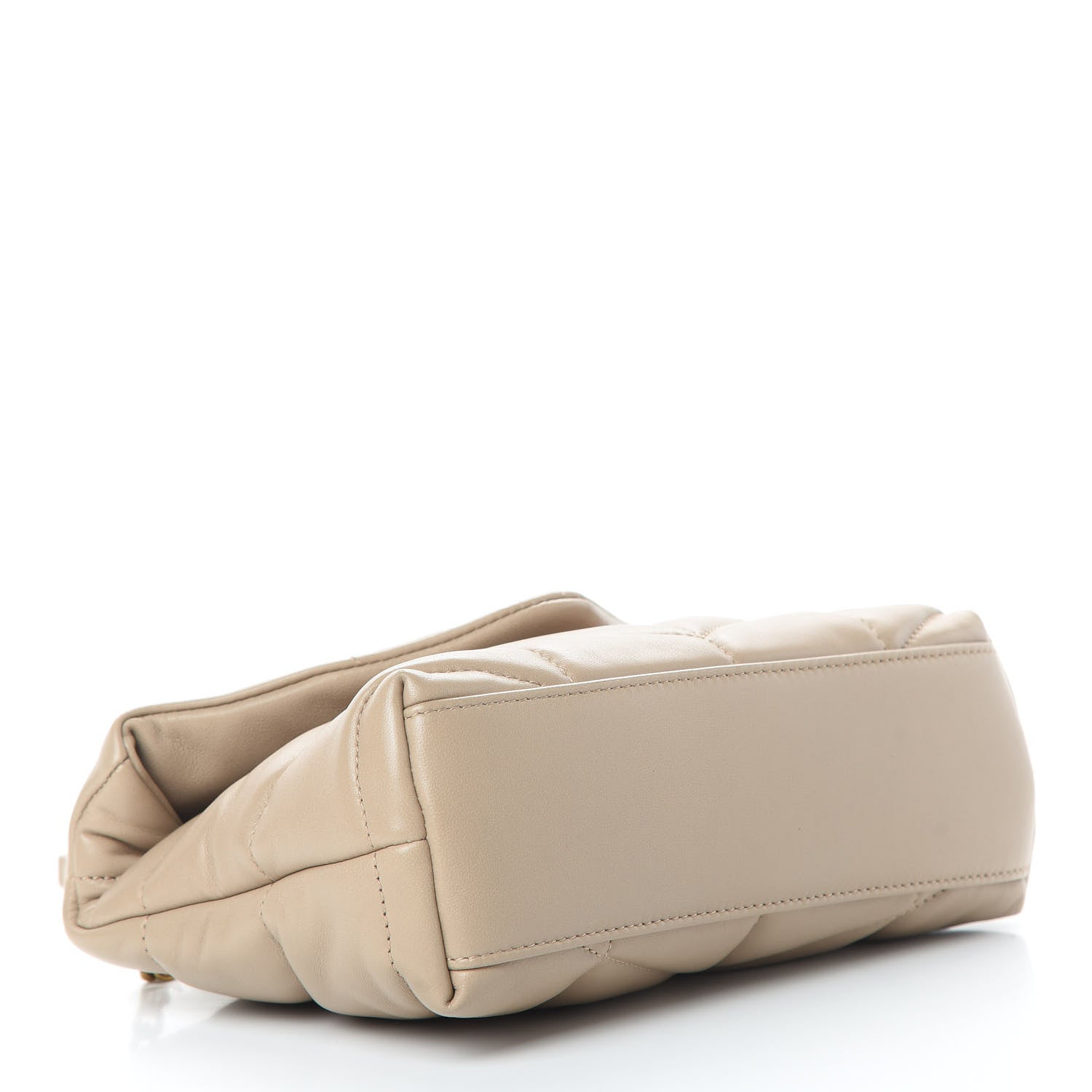 Saint Laurent Lambskin Quilted Toy Loulou Puffer Monogram Chain Satchel Nude Powder 4 of 10