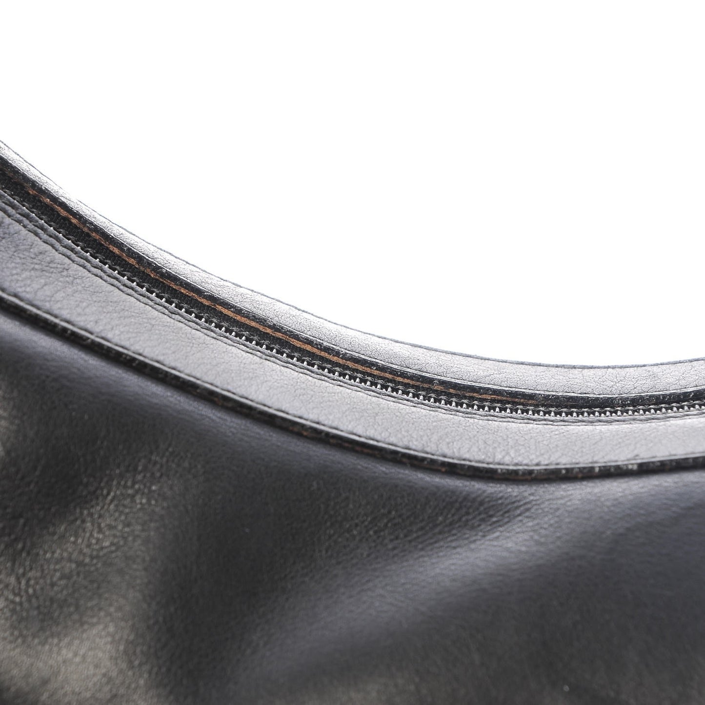 Calfskin Bamboo Shoulder Bag Black