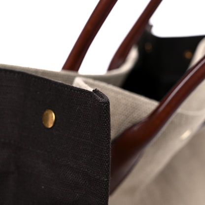 Saint Laurent Linen Calfskin Rive Gauche Tote Natural 14 of 14