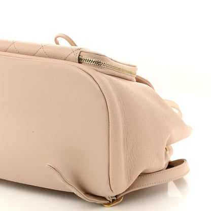 Chanel Caviar Quilted Business Affinity Backpack Beige 10 of 10