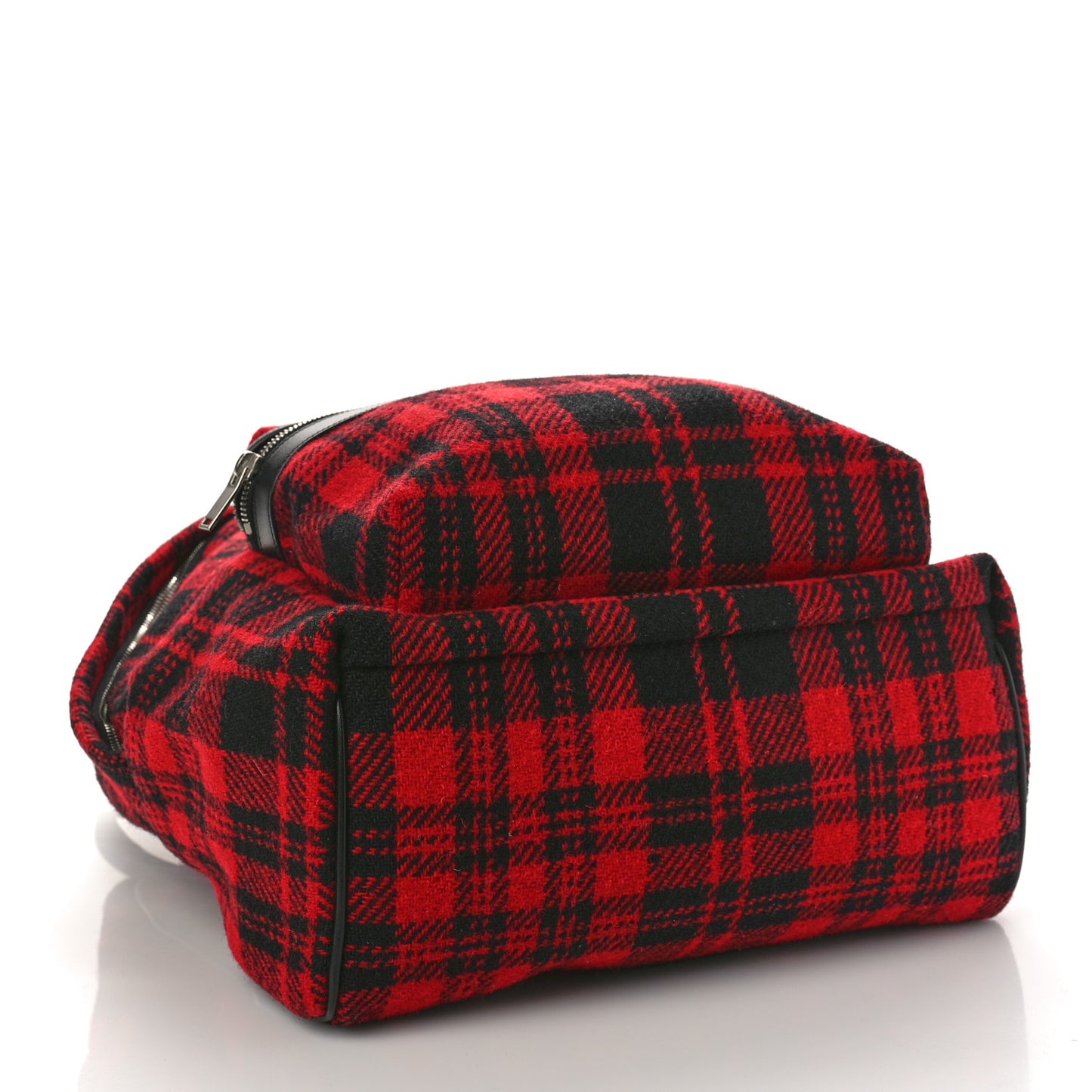 Wool Tartan City Backpack Red Black