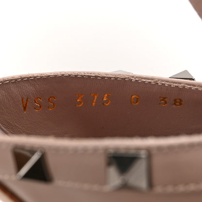 Valentino Garavani X UNDERCOVER Calfskin Rockstud Ankle Strap Low Heel Pumps 38 Poudre 9 of 10