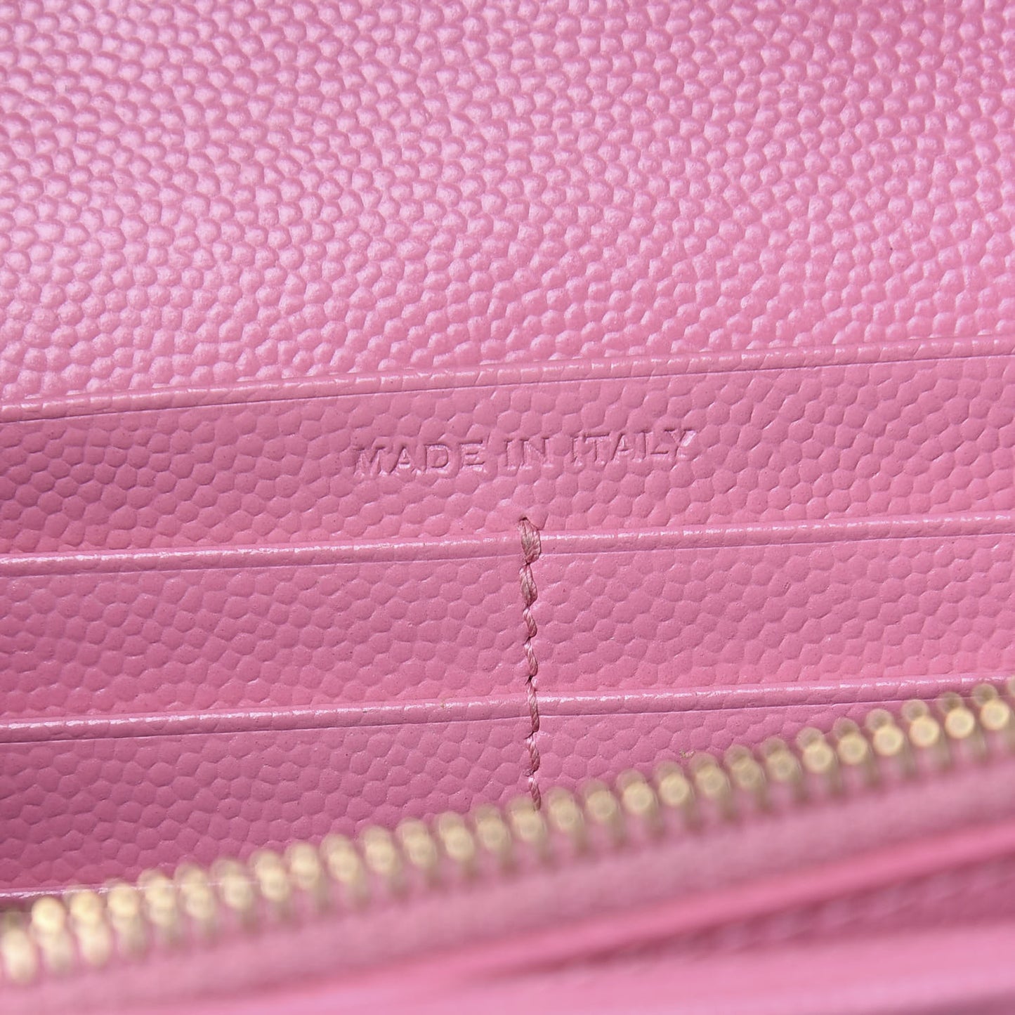 Grain De Poudre Matelasse Chevron Monogram Chain Wallet Indian Pink