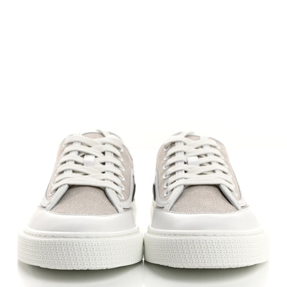 Hermes Canvas Calfskin Get Sneakers 36 Prunoir White 2 of 8