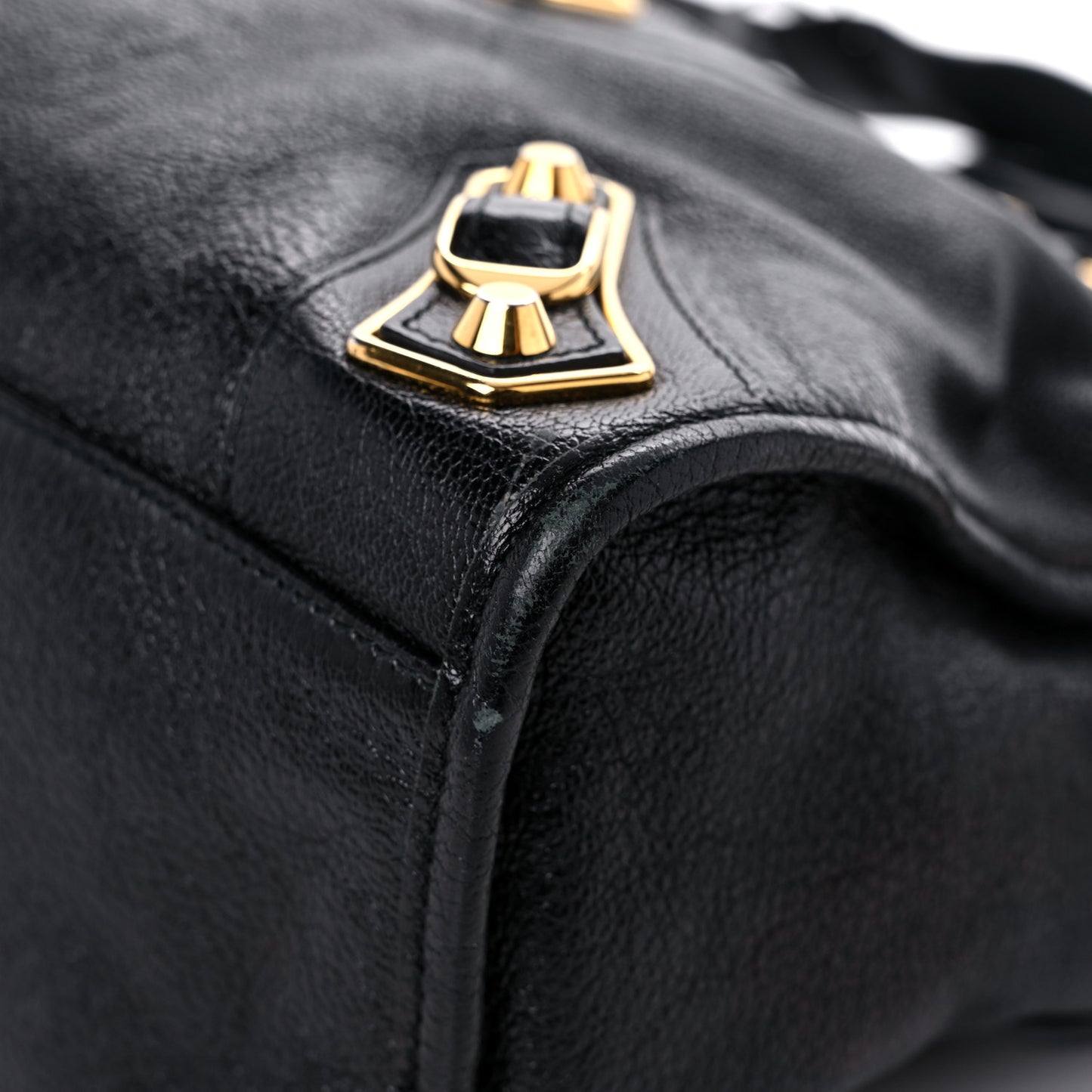 Chevre Gold Metallic Edge Hardware City Black