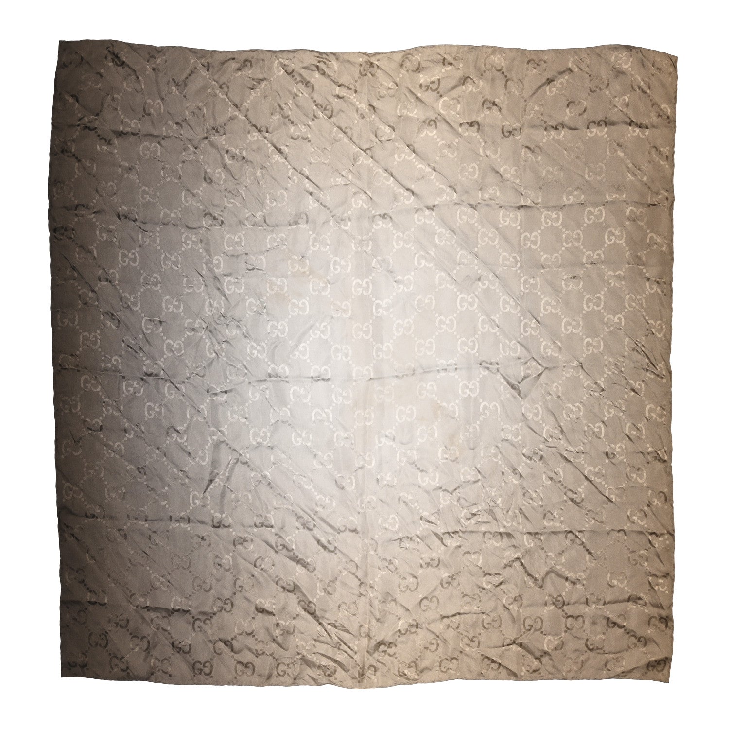 Gucci Silk GG Monogram Square Shawl Beige 1 of 6