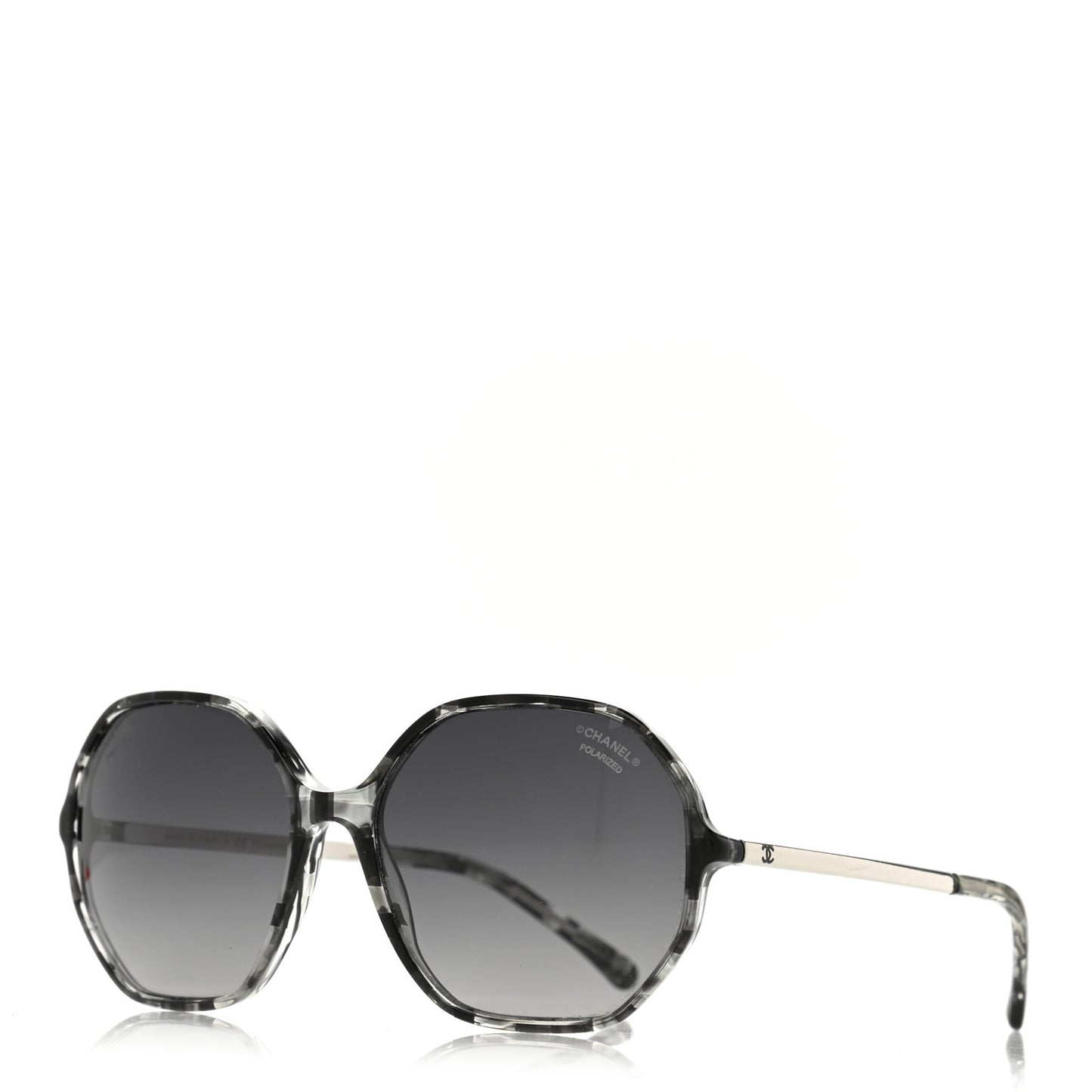 Acetate Polarized Oversized CC Sunglasses 5345 Black Grey