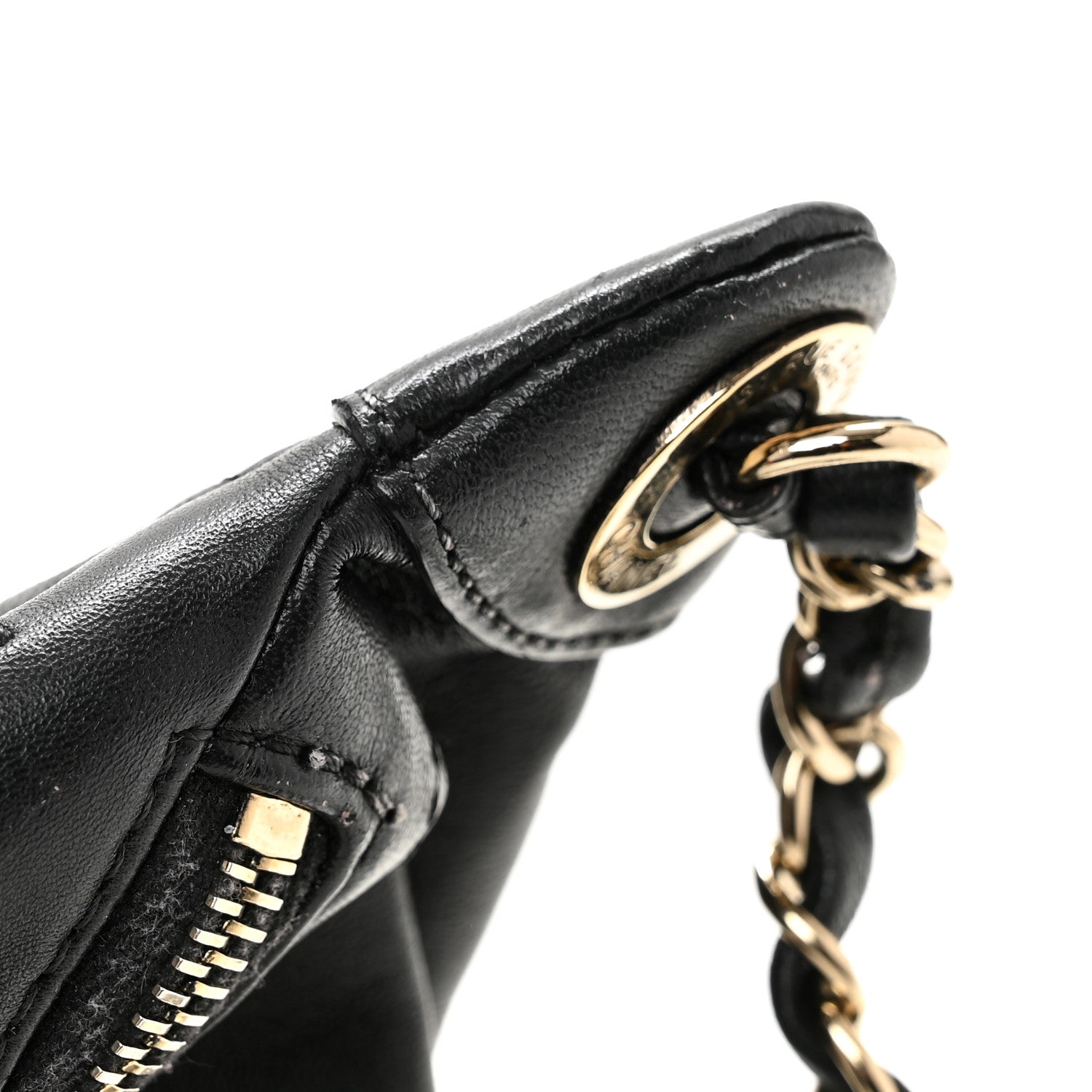 Chanel Lambskin Quilted Waist Bag Fanny Pack Black 11 of 14