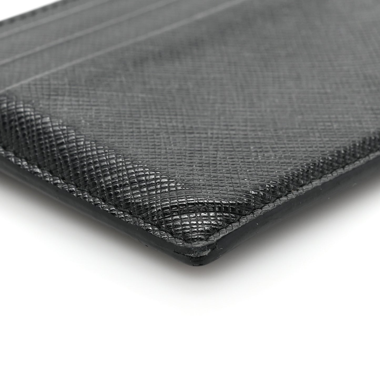 Saffiano Card Holder Black Green