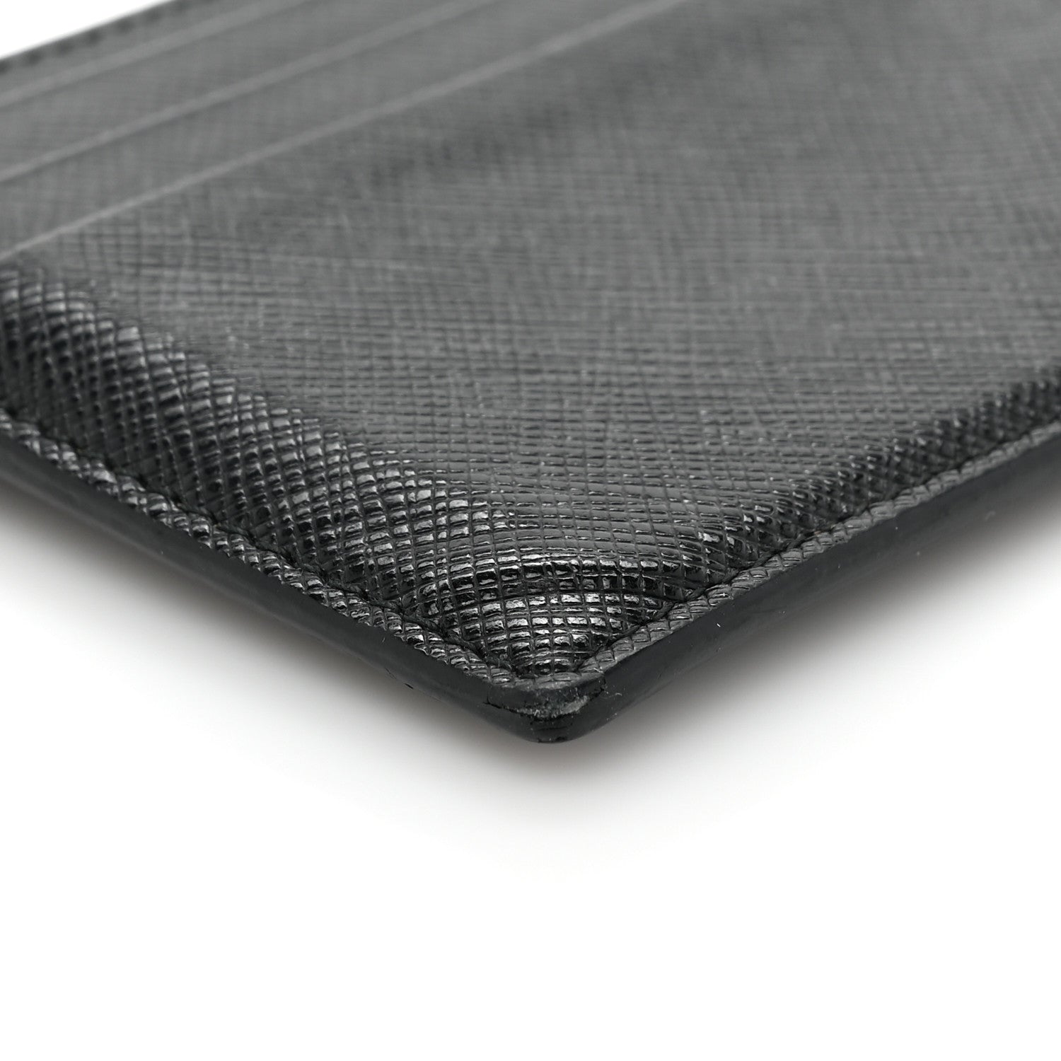 Prada Saffiano Card Holder Black Green 8 of 9