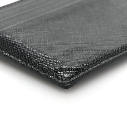 Prada Saffiano Card Holder Black Green 8 of 9