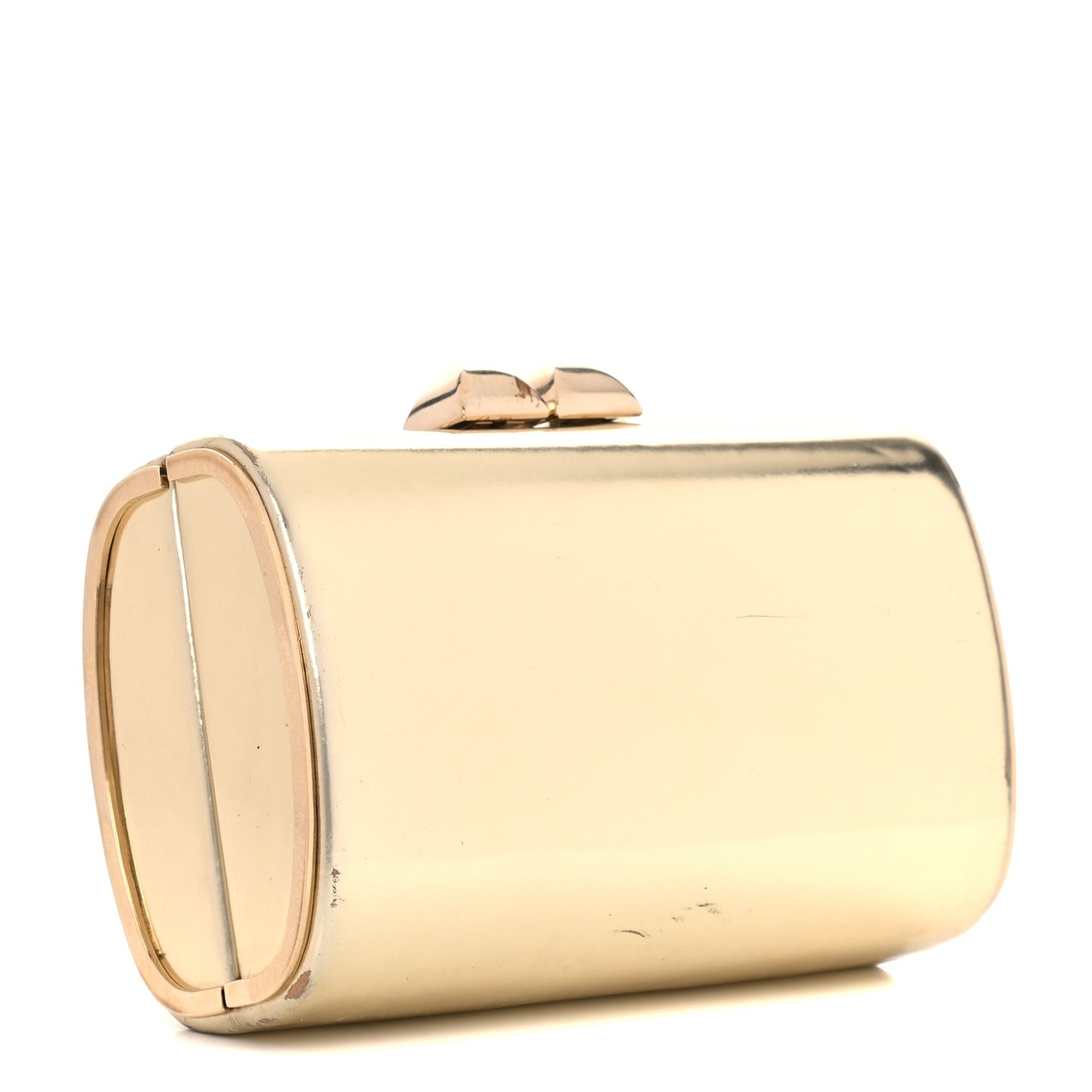 Mini Tube Clutch Gold