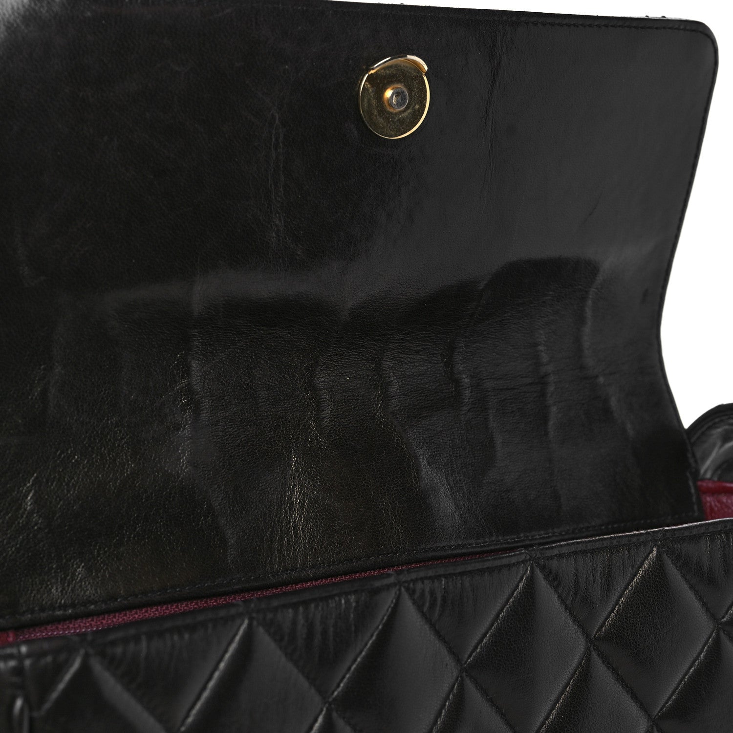 Chanel Lambskin Quilted CC Single Flap Shoulder Bag Black 10 of 10