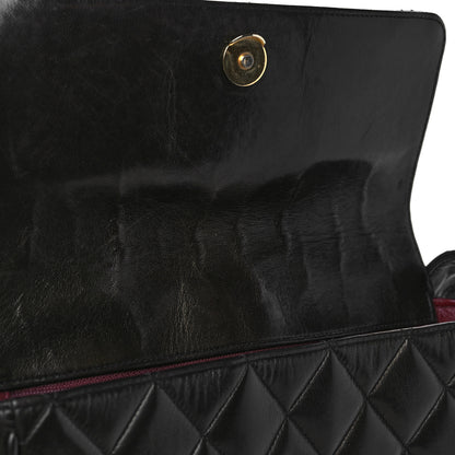 Chanel Lambskin Quilted CC Single Flap Shoulder Bag Black 10 of 10