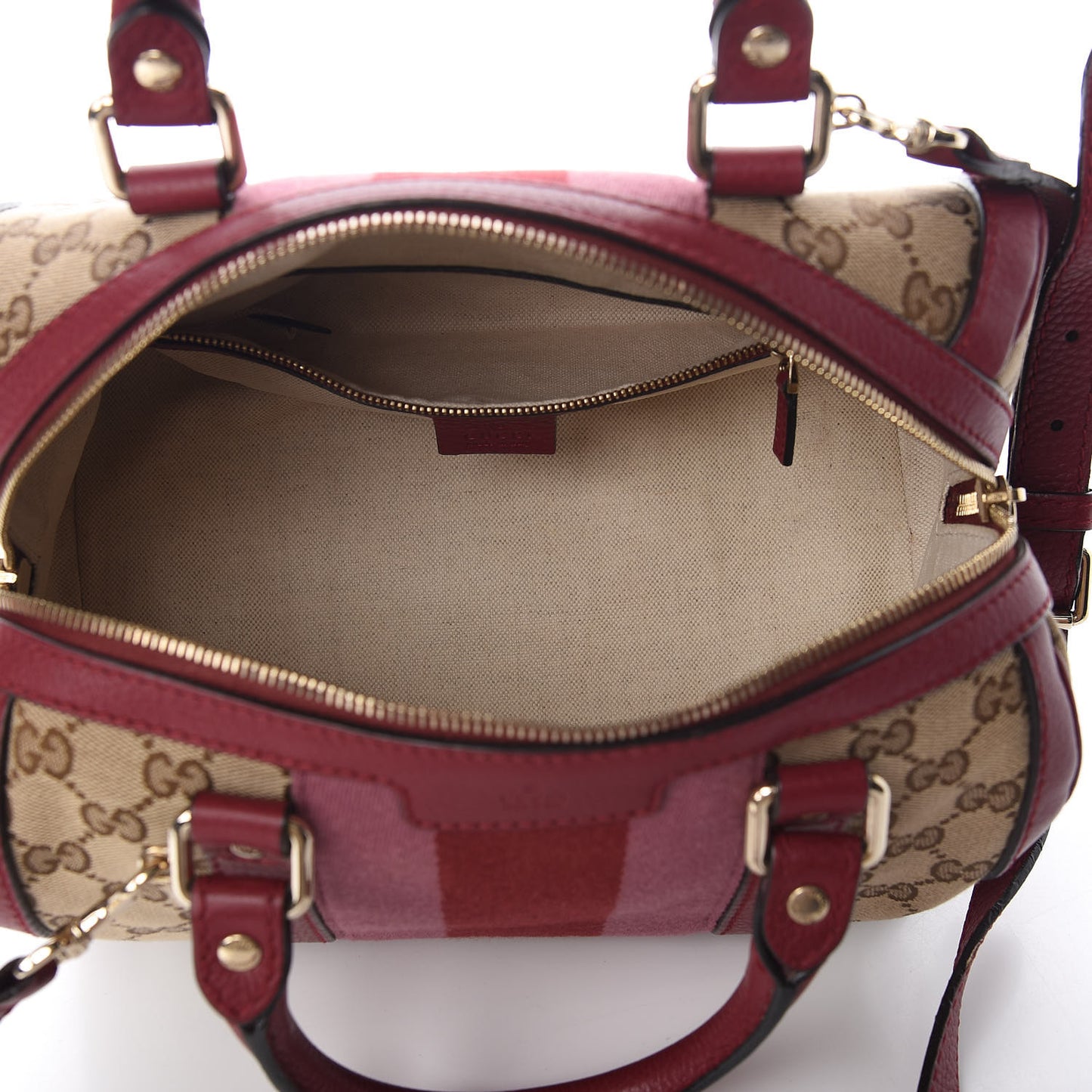 Monogram Cellarius Calfskin Vintage Web Small Boston Beige Ebony Soft Burgundy Peonia Flower Box Pink