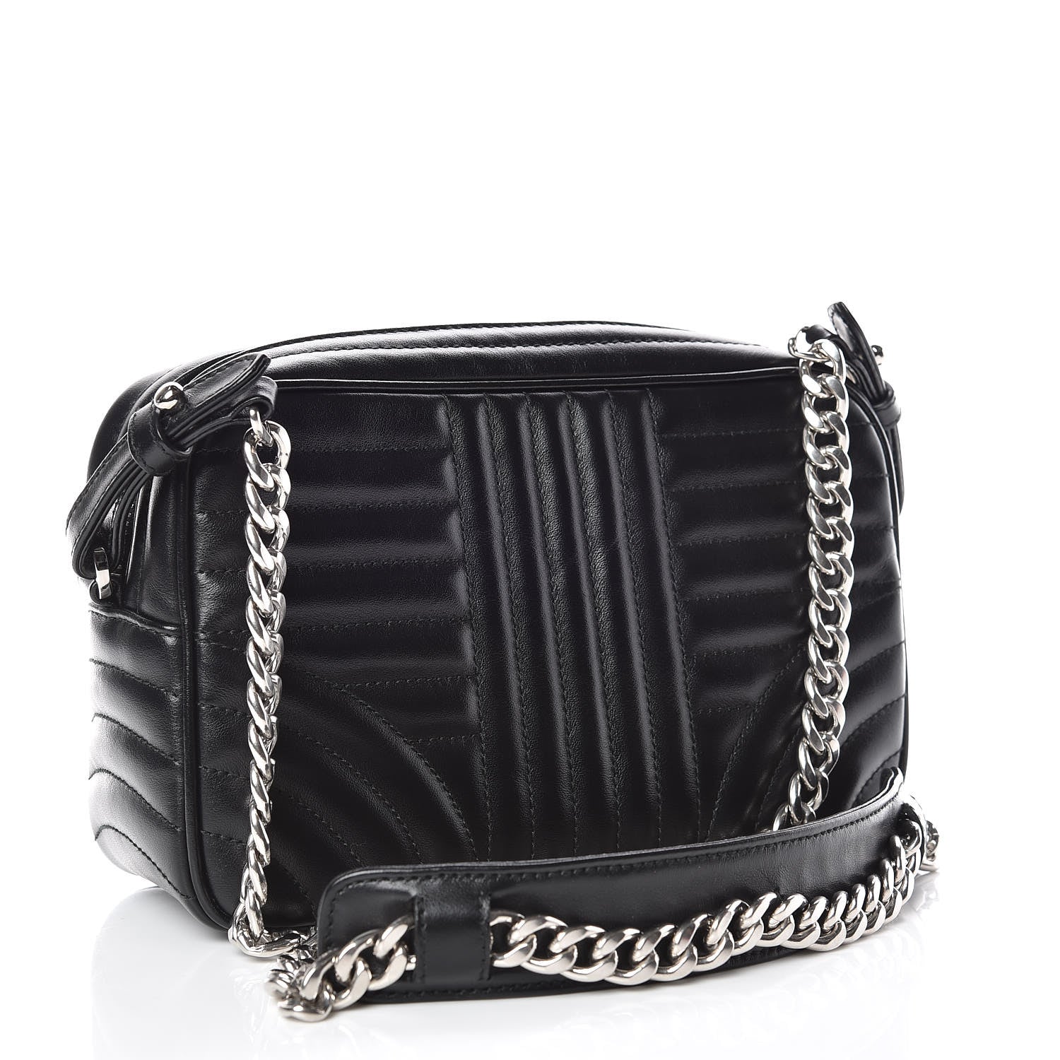 Prada Soft Calfskin Diagramme Crossbody Bag Black 3 of 10