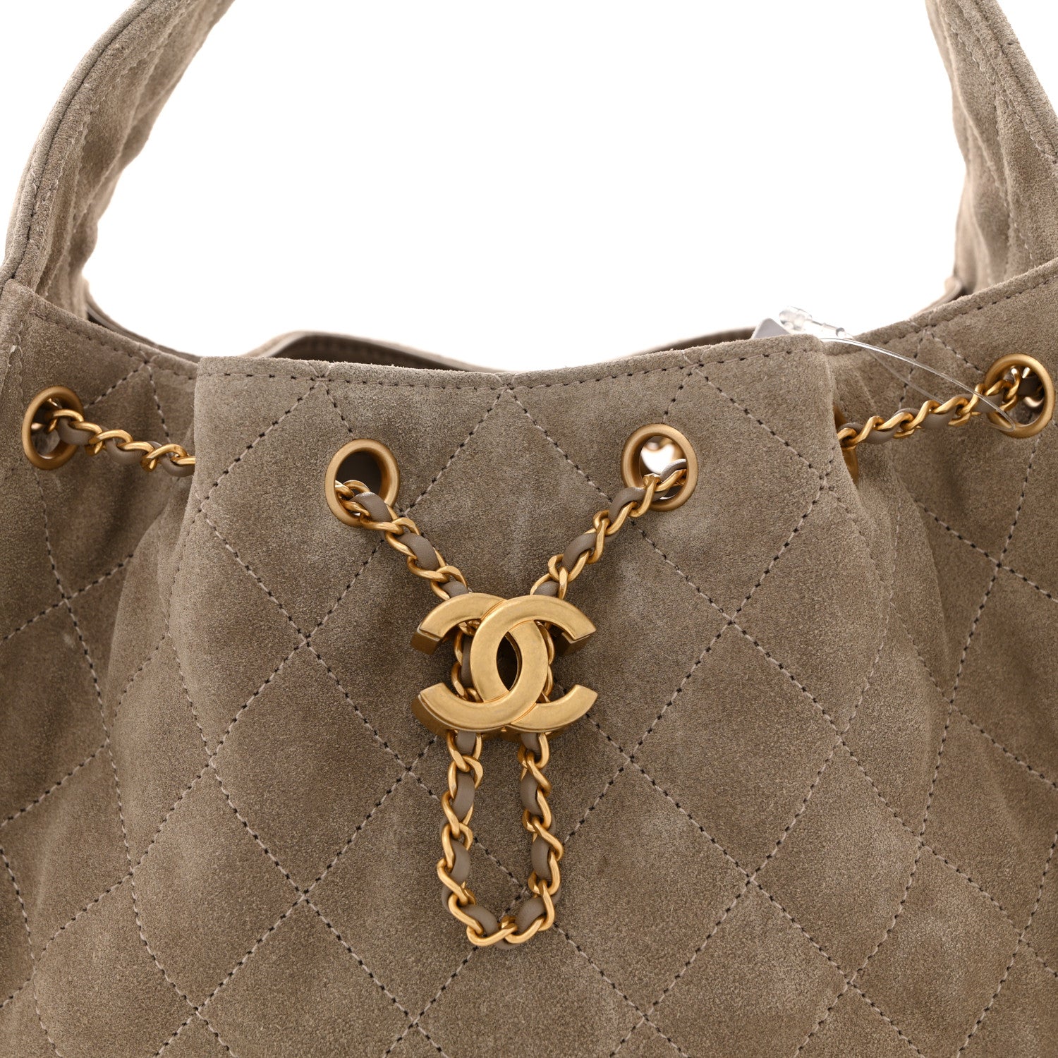 Chanel Suede Quilted Small Chanel 25 Handbag Dark Grey 8 of 11