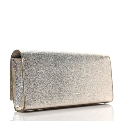 Saint Laurent Metallic Textured Calfskin Classic Monogram Cassandre Clutch Pale Gold 3 of 6